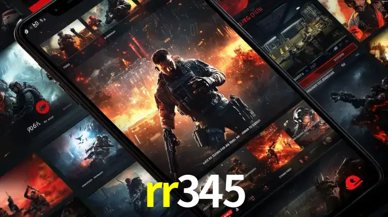Tela de um celular exibindo uma galeria de jogos de tiro com temática militar, mostrando a variedade de e-sports disponíveis para apostas na plataforma de entretenimento rr345.